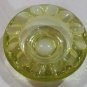 Vintage Blenko Citrine Color Depression Pressed Solid Glass Collectible Ashtray