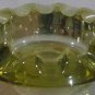 Vintage Blenko Citrine Color Depression Pressed Solid Glass Collectible Ashtray