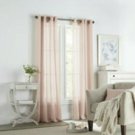 (1) Linden Street Brooke Pink ROSE Sheer Grommet Curtain 50x84 JCPENNEY 7312572