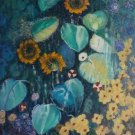 Original & Signed Esquenazi Floral Design Flowers Art Painting on Canvas