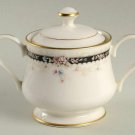 (1) Gorham Fine China NOCTURNE Sugar Bowl w/ Lid Gold Trim Multicolor Flowers