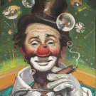 Signed Rufino CEBAL Ceballos Vintage Clown Painting Emmett Kelly - E.K - Paris