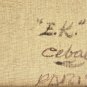 Signed Rufino CEBAL Ceballos Vintage Clown Painting Emmett Kelly - E.K - Paris