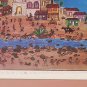 Signed Gilberto Grimaldi Mexican Beach Puerta Vallarta Mexico Naif Art Poster