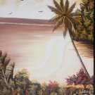 2008 Signed L. Williams Jamaica Caribbean Art Tropical Beach Landscape Painting 2008 Signed L. Williams Jamaica Caribbean Art Tropical Beach Landscape Painting