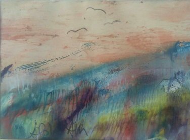 Rare Hand Signed Aldo Abir Mixed Media Art Painting URUGUAY South America