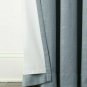 (1) JC PENNEY JCP HOME Holland Linen BLUE 100% BLACKOUT Grommet 50 x 84 Curtain
