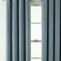 (1) JC PENNEY JCP HOME Holland Linen BLUE 100% BLACKOUT Grommet 50 x 84 Curtain