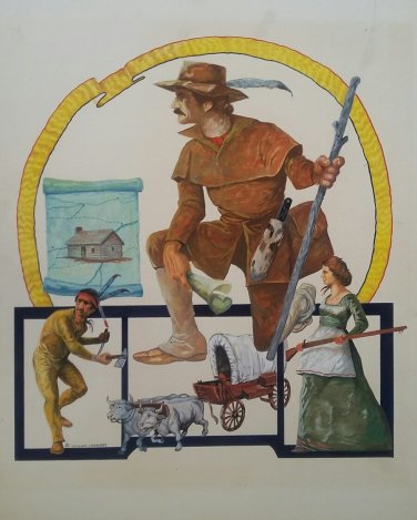 Hand Signed William (Bill) Convery Western Americana Historical Illustrative Art