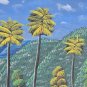 Signed L.Y. Alaby Haitian Countryside Landscape Painting Original Naif Art Haiti