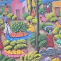 Signed L.Y. Alaby Haitian Countryside Landscape Painting Original Naif Art Haiti
