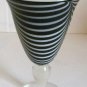 BLACK & WHITE SWIRL STYLE MURANO HANDBLOWN ART GLASS GOBLET DISPLAY