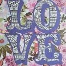 Love Letters Flowers Purple Blossoms Girl Wall Decor Pink Floral Art on Canvas