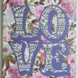 Love Letters Flowers Purple Blossoms Girl Wall Decor Pink Floral Art on Canvas