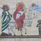 Jesus, Joseph & Mary - Flight Into Egypt - Papyrus Art Signed Bibical Painting