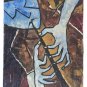 1961 SIGNED RJ BARONE "ARABIC MUSICIAN" ORIGINAL CUBISM ABSTRACT CANVAS PAINTING