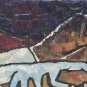 1961 SIGNED RJ BARONE "ARABIC MUSICIAN" ORIGINAL CUBISM ABSTRACT CANVAS PAINTING
