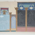1985 Hand Signed Sherril Gould Judaica Jewish Festival Purim Ester Persia Art