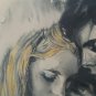 EXTREMELY RARE SANDU LIBERMAN YOUNG LOVERS WATERCOLOR LITHOGRAPHIC ART PRINT