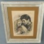 EXTREMELY RARE SANDU LIBERMAN YOUNG LOVERS WATERCOLOR LITHOGRAPHIC ART PRINT