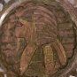 Vintage Egyptian Tutankhaten Tutankhamun Pharaoh Copper Brass Decorative Plate
