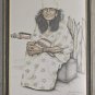 1997 Rare CHICHO RUIZ Indigenous Woman Cultural Painting Wagru Guajira Colombia