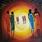 2012 Signed Angelo (EW) Edrine Wasike Original African Art Painting Uganda