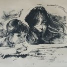 Sandu Lieberman - Mother & Daughter - Signed 1/150 Judaica Lithograph Art Print
