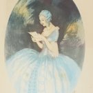 Rare 1900's Hand Signed A. Ferat 21/400 Woman Art Deco Oval lithograph France Rare 1900's Hand Signed A. Ferat 21/400 Woman Art Deco Oval lithograph France