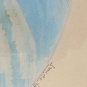 Rare 1900's Hand Signed A. Ferat 21/400 Woman Art Deco Oval lithograph France