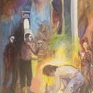 1995 RARE & ORIGINAL SIGNED RANDALL VON BLOOMBERG DRESS REHEARSAL PAINTING