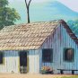 Rare 1966 Signed Horst Schnepper Acrylic Brazil Rural Landscape Painting Brasil