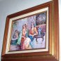 Signed K. Barnes "Untitled" Three Women at Leisure Original Oil Painting on Canv
