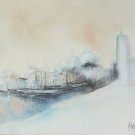 Signed Andre Ingres Mixed Media Painting French Alps Snow Landscape Art France Signed Andre Ingres Mixed Media Painting French Alps Snow Landscape Art France