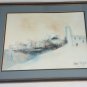 Signed Andre Ingres Mixed Media Painting French Alps Snow Landscape Art France