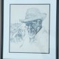 1981 Original Signed Goodyear Portrait of a Man Fisherman Caribbean Art Bahamas