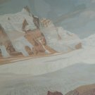 A. Gluck German Snow Mountain  Landscape Art European Antique Print - Germany