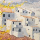 1965 M. Yellis - Signed Vintage Original Oil Cityscape Art Painting 1965 M. Yellis - Signed Vintage Original Oil Cityscape Art Painting
