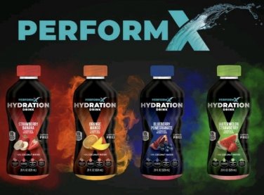 NEW (4) PerformX Hydration Drink 28 oz. Better than GATORADE - PRIME - POWERADE