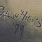 1979 Signed CARRUTHERS Afro American Boy Portrait Black Memorabilia Art Painting