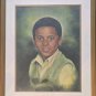 1979 Signed CARRUTHERS Afro American Boy Portrait Black Memorabilia Art Painting