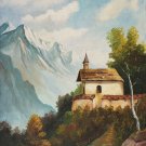 Rare Signed 1952 E. Bornemann Country House Landscape Art Painting on Masonite Rare Signed 1952 E. Bornemann Country House Landscape Art Painting on Masonite