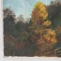 Rare Signed 1952 E. Bornemann Country House Landscape Art Painting on Masonite