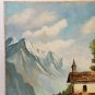 Rare Signed 1952 E. Bornemann Country House Landscape Art Painting on Masonite