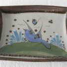 VINTAGE Tonala Handpainted Medium Size Display Collectible Art Pottery Tray  Sig