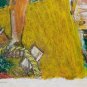 Signed Anne Jacobs Caribbean Marketplace Mixed Media Black Art Vintage Painting