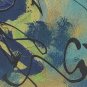 Signed Moshe Gat - Man Playing Flute Mixed Media Serigraph Art Painting Judaica