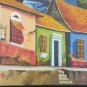 Rare Signed Carnival de Barranquilla Festival Folk Art Large Painting Colombia