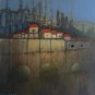 Original & Signed Esquenazi Cityscape - Landscape Art Painting on Canvas