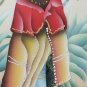 Signed W. Harper Three Tribal Black Women Afro American Mixed Media Art Painting